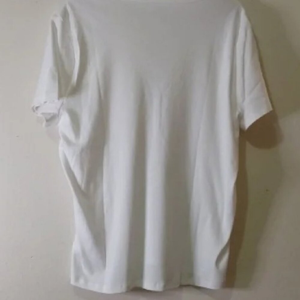 GAP White V-Neck Short Sleeve Tee - Picture 6 of 6